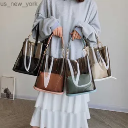 Totes Clear PVC Chains Jelly Totes Women's Handbags Top-handle Large Capacity Shoulder Bags for Women 2019 Transparent Bolsa Feminina HKD230822