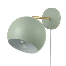 X X Willow Globe Plug-in 1 Light Plug-in o Hardwire Green Wall Sconce, 91002402