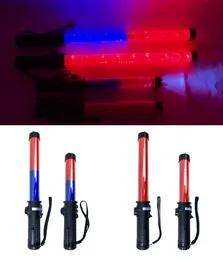 Rechargeable LED Command Traffic Baton Red Bue Fluorescent Guidance Baton Fire Emergency Warning Light