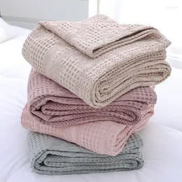 Одеяла твердые утолщенные хлопковые одеяло для кровать вафель