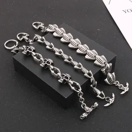 Charm Bracelets Fashion Trend Stainless Steel Mens Bracelet with Skull Fish Shape Personalized Hip Hop Punk Holiday Gift 230821