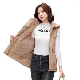 Women's Vests 2023 Autumn Winter Women Clothing Wool Liner Vest Type Fashion Sleeveless Jackets Thicken Warm Female Chaleco Mujer
