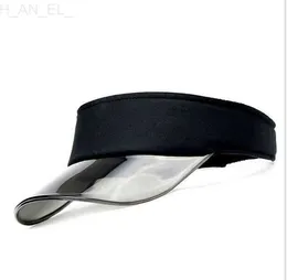New Summer UV Plastic Visor Hats Sun Men Men Outdoor Clear Dealer Tennis Beach Hat Protection Caps Snapback Caps L230821