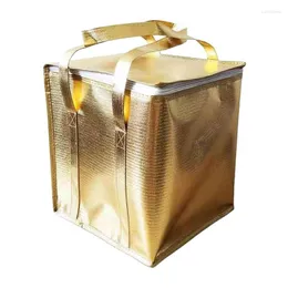 Present Wrap Bag Isolated Delivery Food PALLS PIZZA Livsmedelsaffär Tote Lunch Thermal Catering Återanvändbar tårta Kylare Take Box Warmer Shopping