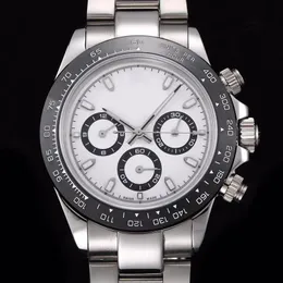 Высококачественные мужские часы серия 116500LN-78590 40-миллиметровый белый циферблат из нержавеющей стали Автоматические механические мужские часы Shiping303o