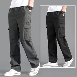 Pantaloni da uomo carico sciolto di grandi dimensioni dritta multiplo khaki wak wear wear jogger cotone casual maschi pantaloni 230821