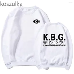 Erkek Hoodies 2023 Anime Hajime Ippo Boks Spor Salonu Kış Havalı Erkekler Mürettebat Boyun Hoodie Bahar/Sonbahar Üstleri Unisex Sweatshirt Harajuku Suda