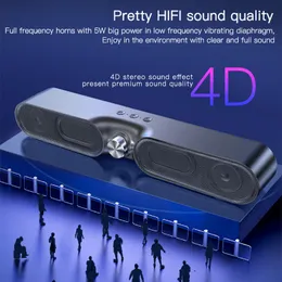Przenośne głośniki Antimagnetyczne stereo efekt dźwięku 4D 10 W podwójny róg przewodowy Bluetooth głośnik BT50 Low Bass Vibrating Membrats 230821