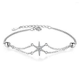 Bangle Women's Wild Fashion Six-pointed Star Flower Bracelet Party Wedding Jewelry Accessories