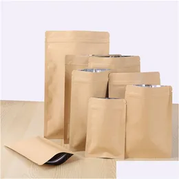 Bolsas de embalagem Papel Kraft de atacado Mylar Storage Self SEAL Bolsa