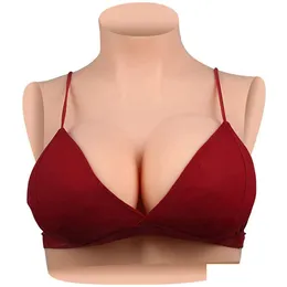 Breast Form Crossdresser High Collar Sile Plate B-G Cup Fake Boobs Enhancer For Shemale Drop Delivery Dhy0W
