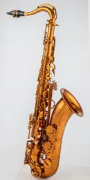 Custom Mark VI Saxophone di alta qualità Tenor Saxophone Copia Strumenti Coffee Colore Simulazione di rame Brass con portavoce