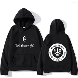 Bluzy męskie 2023 Dellafuente Casualne ubrania męskie HARAJUKU HIP HOP Zimowa bluza z kapturem Gothic Male Male Sudaderas Ho