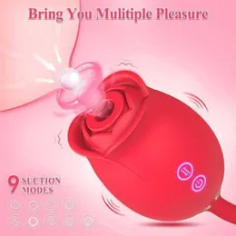 Massager Upgraded Rose Stimulator for Women with 18 Sucking Thrusting Dildo Gspot Vibrator Clitoral Sucker Adult