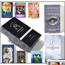 Tebrik Kartları Yaratıcı Kader Gizemli İngilizce Tarot Tahta Oyunu Seti Oracle Card Aile Tatil Partisi Çocuk Eğitim Oyuncakları 68R OT4CY