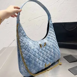 Luxury Shoulder Bag Women Denim Underarm Purse Trend Designer Bag Hobo blue Handbag Hardware Card Holder Y Letter pack Multi Pochettes Clutch Fashion Bags 26cm top