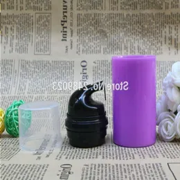 Purple Airless Pump Bottle Nero testa Nera Transparent Cap Makeup Lotion Serum Liquid Foundation Contenitori vuoti 100pcs/Lotto XNUGR