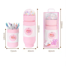 Lärande leksaker NBX Silicon Pencile Case Stationery School Desk Pen Box For Boys Girls Söta blyerts Bag Kawaii Creative Gift Kid School Supplies