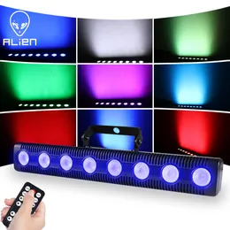 Other Event Party Supplies ALIEN 8 LED RGBW 4IN1 DMX Wall Wash Lamp DJ Disco Stage Light Effect for Dance Bar Holiday Wedding Xmas Halloween Decorate 230821