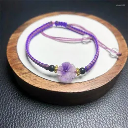 Bangle Natural Super Seven Small Flower Bracelet Crystal Crystal Women Jewelry Gemstone Holiday Gift 1pcs