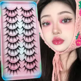 الرموش الخاطئة الرموش الطبيعية 510 أزواج 3D Mink Manga Band Band Soft Light Makeup 230821