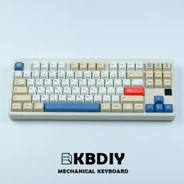 Keyboards KBDiy 135 KeysSet GMK Soymilk PBT Keycaps Cherry Profile MX Switch Korean Keycap for Mechanical Gaming Keyboard Custom Key Caps 230821