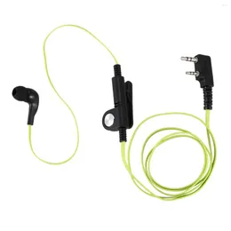 Pin Noodle Style Earbud Headphone K Plug Earpiece Headset för Baofeng UV5R BF-888S Radio Green Wire