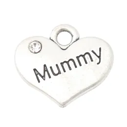 Charms Rainxtar Fashion Leghe Family Mummy Heart Charms 15*17mm 50pcs AAC2011 230821