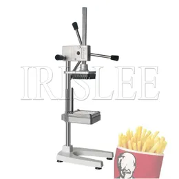 Manual Pries Machine Machine Potato Cutter Vegetable Dicer Chips Slicer Fried Potato Cutting Maker rostfritt stål med 3 blad