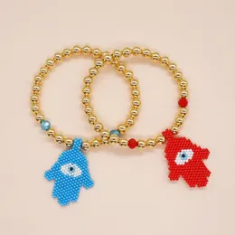 Charm Bilezikler Go2boho Boncuklu Kadınlar İçin Boncuklu El Yapımı Takı Pulseras Bijoux Femme Fatima El Hamsa Aksesuarları 230821