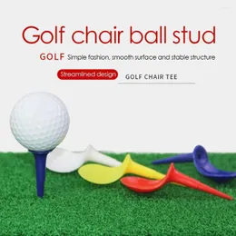 Golfträning AIDS 10st Plastic Anti-Skice Ball Tee Chair Shaped Outdoor Practice Holder Accessories