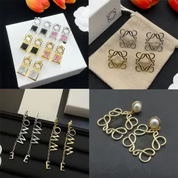 Fashion Earings Stud Jewellry Geometric Square Earring Diamond Earrings Designer Jewelry Women Earing Studs Corsage Needle Hoop Mens 238226D