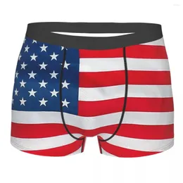 Underbyxor flagga amerikanska bomullsbyxor man underkläder ventilate shorts boxer trosor