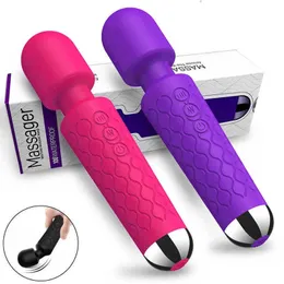 Massager potężne automatyczne wibratory dildo dla kobiet prędkości maszyny broni magiczna różdżka USB g plot masturbator dorosły