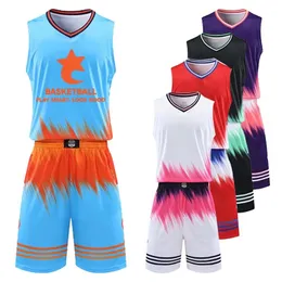 Running Sets Menkids Custom Basketball Jersey kolsuz gömlek% 100 polyester nefes alabilen profesyonel üniforma kitleri 230821