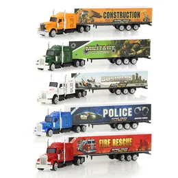 Diecast Model Car Simulation Container Container Auto Truck Diecast Model Toys Veicolo 5 Colori Collezione Educational Toy For Boy Kids Gift 230821