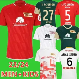 23 24 Union Berlin Mens Soccer Jerseys Aaronson Fofana Becker Kral Khedira Laidouni Behrens Khedira Diogo Leite Khedira 2023 2024 Football Shirt Home Away Third