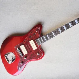 6 Strings Metal Red Guitar com braço de pau -rosa personalizável
