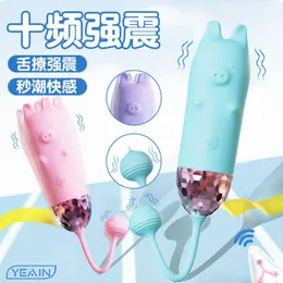 Yeain Piglet Multi frequency Wireless Egg Jumping Strong Shock Mini Women's Silent Charging Masturbation Silicone Shaker