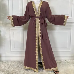 Ubranie etniczne sukienki islamskie Abayas poliester swobodny niewielki strech dorosły satyna abaya eid Mubarak Kaftan Dubai Turcja muzułmańska zniżka