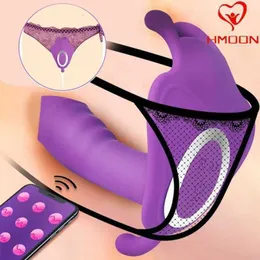 Massageador wearable vibrador vibrador g ponto clitóris estimulador borboleta calcinha vibratória erótico adulto para mulher orgasmo masturbador