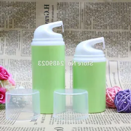 Makeup Tools Green Essence Pump Bottle White Head Plastic Airless flaskor för Lotion Shampoo Cosmetic Packaging 100 st/Lot Ucahu