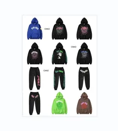 SP5der Young Thug 55555 Men Women Hoodie Stampa in schiuma di alta qualità Spider Web Pink Pullover Y2K Pullover S-2xl Street Street Fashion