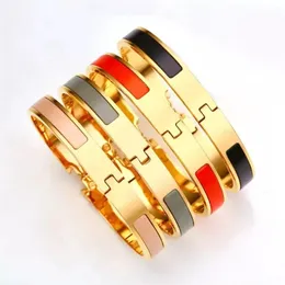 Bangle Fashion Steel Designer Bracelet With Letter Buckle 8mm Width For Women Inspiration Jewelry Drop 230821