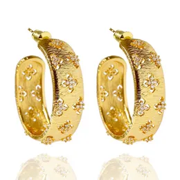 Charm Zlxgirl Brand Dubai Gold Color C Shape Stud Earring Of Wedding Jewelry Gold Copper Ears Par Brinco Earing 230821