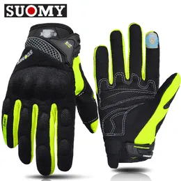 Five Fingers Luves Summer Motorcycle Luves Homens Mulheres Motocross Racing luvas de corrida SUOMY Proteção de destaque de dedo completo Guantés Moto Driver Driving Glove 230822