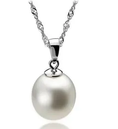 عالية الجودة 925 Sterling Silver 12mm Pearl Netlace Necklace قلادة مع سلسلة أزياء المجوهرات الفضية رخيصة Whole6541294