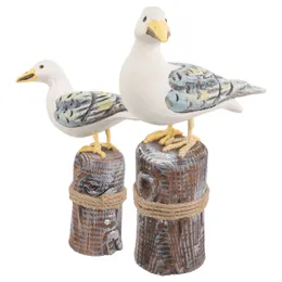 Decorative Objects 2pcs ramadan decor figurine wooden nautical rustic coastal beach ornaments for patio lawn house home desktop garden accessories 230822