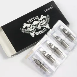 タトゥーニードルプロフェッショナルな使い捨てタトゥーカートリッジニードル10pcs RLM1RMセミペルマネント眉毛リップメイクアップタトゥーマシンペン230821