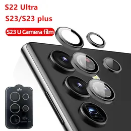 Samsung S24 S22 Ultra S23 Plus Ultra Metal Fram and Glass Film用のEagle Eye携帯電話カメラレンズプロテクター